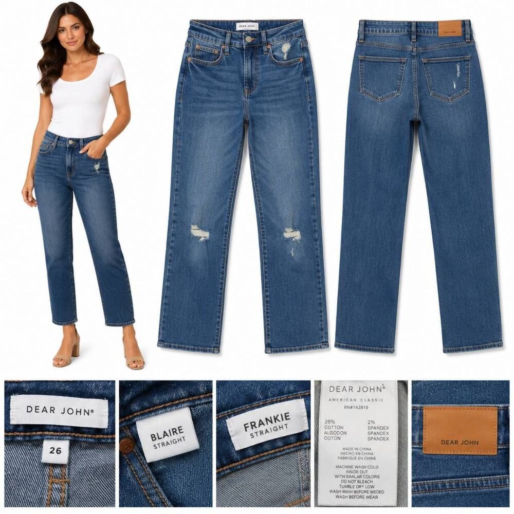 Dear John Frankie Straight Super High Rise Jeans 26